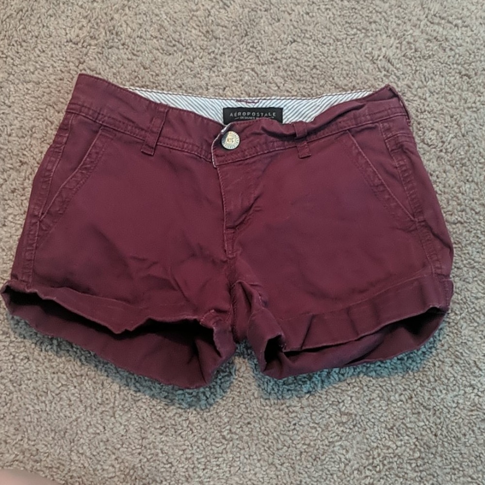 Burgundy shorts